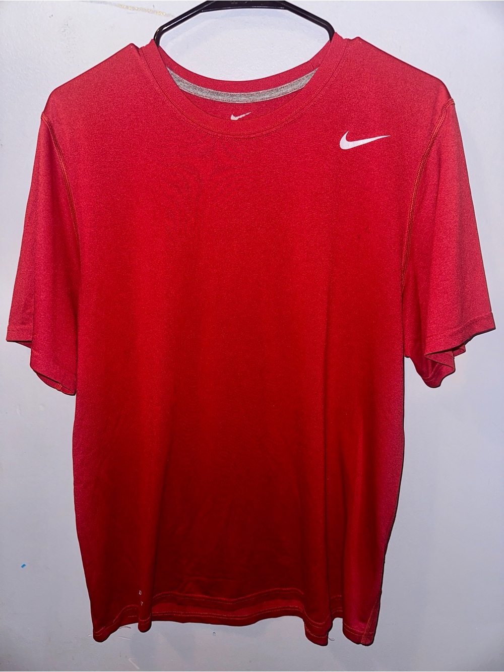 Nike Men's Red Dri-FIT Short Sleeve Performance Shirt